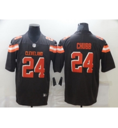 Men Nike Cleveland Browns 24 Nick Chubb Brown Vapor Untouchable Limited Jersey