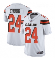 Mens Nike Cleveland Browns 24 Nick Chubb White Vapor Untouchable Limited Player NFL Jersey