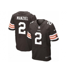 Nike Cleveland Browns 2 Johnny Manziel Brown Elite NFL Jersey