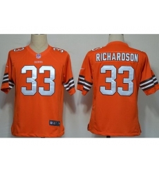 Nike Cleveland Browns 33 Trent Richardson Orange Game NFL Jersey