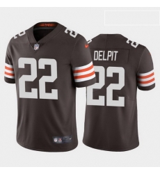 men grant delpit cleveland browns brown vapor limited jersey 