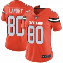 Womens Nike Cleveland Browns 80 Jarvis Landry Orange Alternate Vapor Untouchable Limited Player NFL Jersey