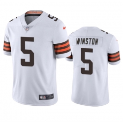 Youth Cleveland Browns 5 Jameis Winston White Vapor Limited Stitched Football Jersey