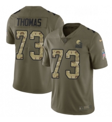 Youth Nike Cleveland Browns 73 Joe Thomas Limited OliveCamo 2017 Salute to Service NFL Jersey