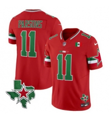 Men Dallas Cowboys 11 Micah Parsons 2024 Mexico Red F U S E  Stitched Football Jersey