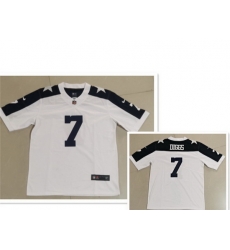 Men Dallas Cowboys 7 Trevon Diggs White Thanksgiving Vapor Untouchable Stitched NFL Nike Limited Jersey