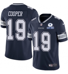 Nike Cowboys 19 Amari Cooper Navy Blue Team Color Men Stitched With Established In 1960 Patch NFL Vapor Untouchable Limited Jersey