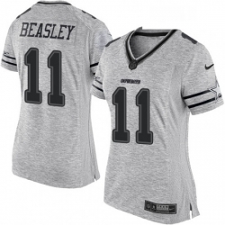 Womens Nike Dallas Cowboys 11 Cole Beasley Limited Gray Gridiron II NFL Jersey