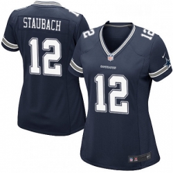 Womens Nike Dallas Cowboys 12 Roger Staubach Game Navy Blue Team Color NFL Jersey