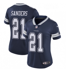 Womens Nike Dallas Cowboys 21 Deion Sanders Navy Blue Team Color Vapor Untouchable Limited Player NFL Jersey