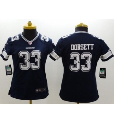 Women's Nike Dallas Cowboys #33 Tony Dorsett Navy Blue Team Color Stitched NFL Limited Jersey