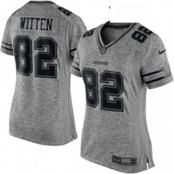 Womens Nike Dallas Cowboys 82 Jason Witten Limited Gray Gridiron NFL Jersey