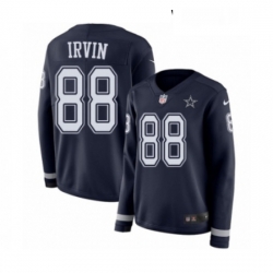 Womens Nike Dallas Cowboys 88 Michael Irvin Limited Navy Blue Therma Long Sleeve NFL Jersey