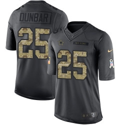 Nike Cowboys #25 Lance Dunbar Black Youth Stitched NFL Limited 2016 Salute to Service Jersey