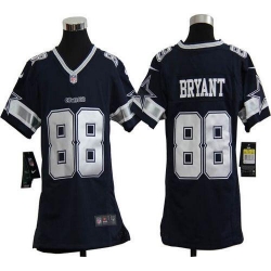 Nike Cowboys #88 Dez Bryant Navy Blue Team Color Youth Stitched NFL Elite Jersey