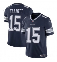 Youth Dallas Cowboys 15 Ezekiel Elliott Navy Vapor Untouchable Limited Stitched Football Jersey