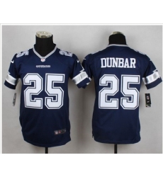 Youth Nike Cowboys #25 Lance Dunbar Navy Blue Team Color NFL Elite Jersey