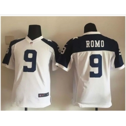 Youth Nike Cowboys #9 Tony Romo White Thanksgiving Throwback Stitched NFL Elite Jersey