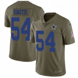 Youth Nike Dallas Cowboys 54 Jaylon Smith Limited Olive 2017 Salute to Service NFL Jersey