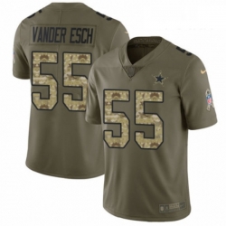 Youth Nike Dallas Cowboys 55 Leighton Vander Esch Limited OliveCamo 2017 Salute to Service NFL Jersey