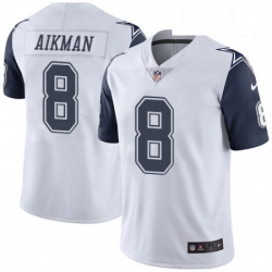 Youth Nike Dallas Cowboys 8 Troy Aikman Limited White Rush Vapor Untouchable NFL Jersey