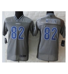 Youth Nike Dallas Cowboys 82 Jason Witten Grey Vapor Elite NFL Jerseys