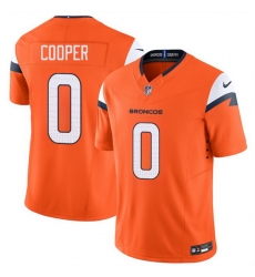 Men Denver Broncos 0 Jonathon Cooper Orange 2025 F U S E  Vapor Limited Stitched Football Jersey