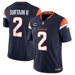 Men Denver Broncos 10 Bo Nix White 2025 F U S E  With 2 Star C Patch Vapor Limited Stitched Football Jersey