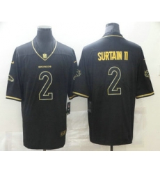 Men Denver Broncos 2 Patrick Surtain II Black 100th Season Golden Edition Jersey