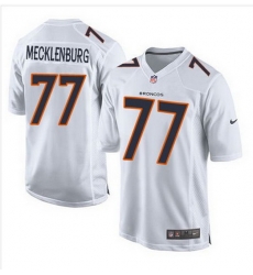 Nike Broncos #77 Karl Mecklenburg White Mens Stitched NFL Game Event Jersey