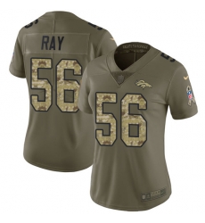 Nike Broncos #56 Shane Ray Olive Camo Womens Stitched NFL Limited 2017 Salute to Service Jersey