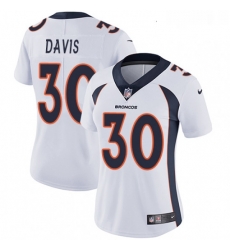 Womens Nike Denver Broncos 30 Terrell Davis White Vapor Untouchable Limited Player NFL Jersey