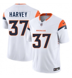 Youth Denver Broncos 37 RJ Harvey White 2025 Draft F U S E  Vapor Limited Stitched Football Jersey