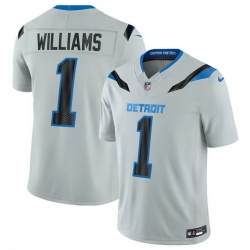 Men Detroit Lions  1 Jameson Williams Silver 2026 F U S E  Rivalries Collection Limited Stitched Football Jersey
