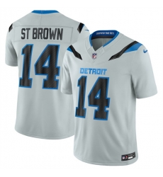 Men Detroit Lions  14 Amon Ra St  Brown Silver 2026 F U S E  Rivalries Collection Limited Stitched Football Jersey