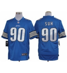 Nike Detroit Lions 90 Ndamukong Suh Blue Limited NFL Jersey