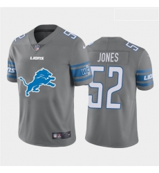 Nike Lions 52 Christian Jones Gray Team Big Logo Vapor Untouchable Limited Jersey