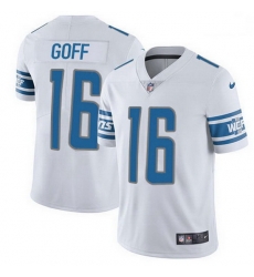 Youth Detroit Lions 16 Jared Goff White Men Stitched NFL Limited Rush Jersey