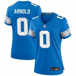 Women Detroit Lions 0 Terrion Arnold Blue 2024 Stitched Jersey