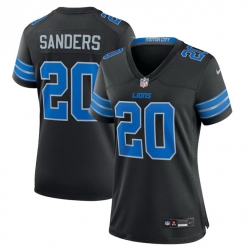 Women Detroit Lions 20 Barry Sanders Black 2nd Alternate Stitched Jersey