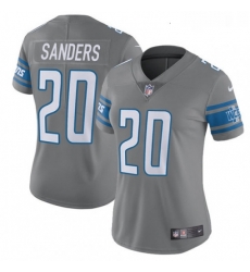 Womens Nike Detroit Lions 20 Barry Sanders Limited Steel Rush Vapor Untouchable NFL Jersey