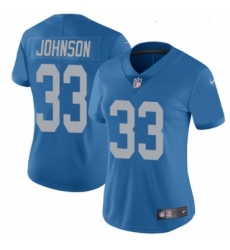 Womens Nike Detroit Lions 33 Kerryon Johnson Blue Alternate Vapor Untouchable Limited Player NFL Jersey