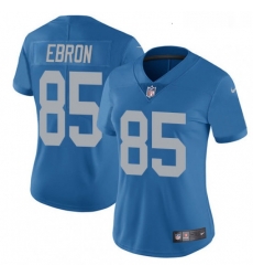 Womens Nike Detroit Lions 85 Eric Ebron Elite Blue Alternate NFL Jersey