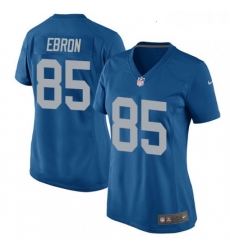 Womens Nike Detroit Lions 85 Eric Ebron Game Blue Alternate NFL Jersey