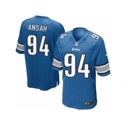 Nike NFL Detroit Lions #94 Ziggy Ansah Limited Youth Light Blue Team Color Jersey