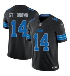 Youth Detroit Lions 14 Amon Ra St Brown Black 2024 F U S E Vapor Limited Stitched Jersey