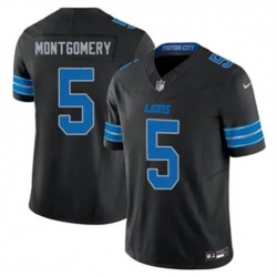 Youth Detroit Lions 5 David Montgomery Black 2024 F U S E Vapor Limited Stitched Jersey