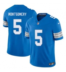 Youth Detroit Lions 5 David Montgomery Blue 2024 F U S E Vapor Limited Stitched Jersey