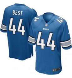 Youth Nike Detriot Lions 44# Jahvid Best Game Blue Color Jersey