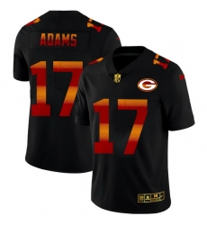 Green Bay Green Bay Green Bay Green Bay Packers 17 Davante Adams Men Black Nike Red Orange Stripe Vapor Limited NFL Jersey